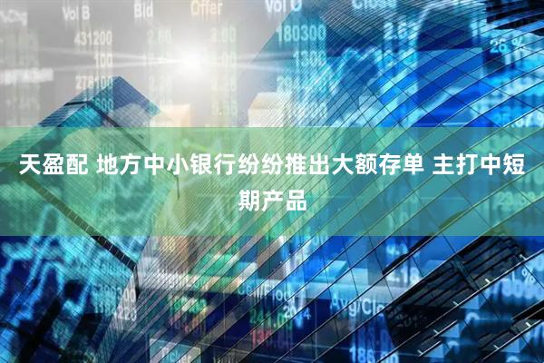 天盈配 地方中小银行纷纷推出大额存单 主打中短期产品