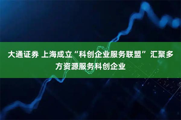 大通证券 上海成立“科创企业服务联盟” 汇聚多方资源服务科创企业